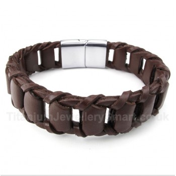 Titanium Leather Bracelet