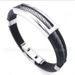 Titanium Rubber Cable Bracelet