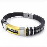 Titanium Rubber Gold Bracelet