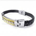 Titanium Leather Bracelet