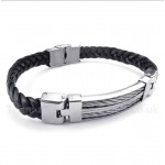 Titanium Leather Bracelet