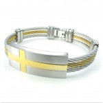 Titanium Cross Cable Bracelet