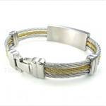 Titanium Cross Cable Bracelet