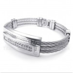 Titanium Diamond Cable Bracelet