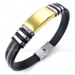 Titanium Gold Rubber Bracelet