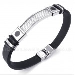 Titanium Carbon Fiber Rubber Bracelet