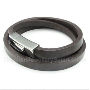 Titanium Leather Bracelet