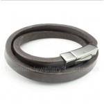 Titanium Leather Bracelet