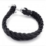 Titanium Anchor Cotton Rope Bracelet