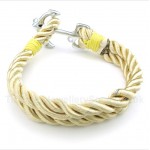 Titanium Anchor Cotton Rope Bracelet