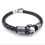 Titanium Leather Bracelet