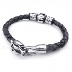 Titanium Leather Bracelet