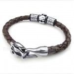 Titanium Leather Bracelet