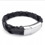 Titanium Leather Bracelet