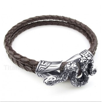 Titanium Leather Bracelet