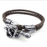 Titanium Leather Bracelet