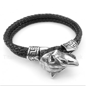 Titanium Leather Bracelet