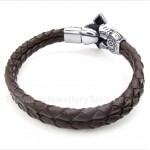 Titanium Leather Bracelet