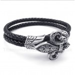 Titanium Leather Bracelet