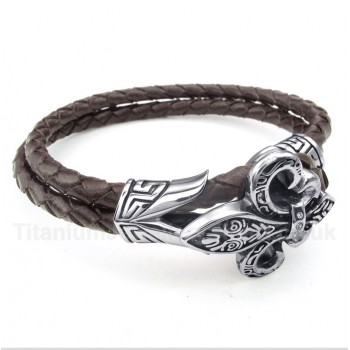 Titanium Leather Bracelet