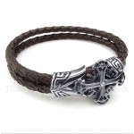 Titanium Leather Bracelet