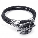 Titanium Leather Bracelet