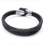 Titanium Leather Bracelet