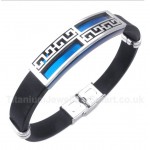 Titanium Rubber Blue Bracelet