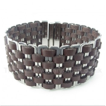 Leather Titanium Bracelet