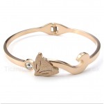 Titanium Rose Gold Fox Bracelet