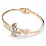 Titanium Rose Gold Cross Bracelet