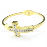 Titanium Gold Cross Bracelet