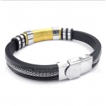 Titanium Rubber Gold Bracelet