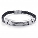 Titanium Leather Bracelet