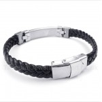 Titanium Leather Bracelet