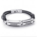 Titanium Rubber Cable Bracelet