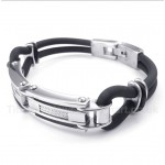 Titanium Rubber Cable Bracelet