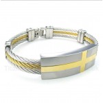 Titanium Cross Cable Bracelet