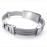 Titanium Diamond Cable Bracelet