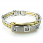 Titanium Diamond Cable Bracelet