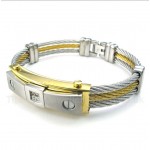 Titanium Diamond Cable Bracelet