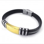 Titanium Gold Rubber Bracelet