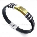 Titanium Gold Rubber Bracelet