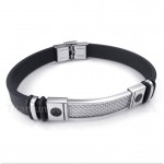 Titanium Carbon Fiber Rubber Bracelet