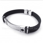 Titanium Carbon Fiber Rubber Bracelet