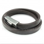 Titanium Leather Bracelet