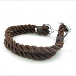 Titanium Anchor Cotton Rope Bracelet