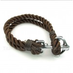 Titanium Anchor Cotton Rope Bracelet