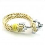 Titanium Anchor Cotton Rope Bracelet