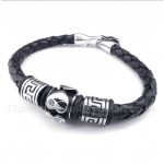 Titanium Leather Bracelet